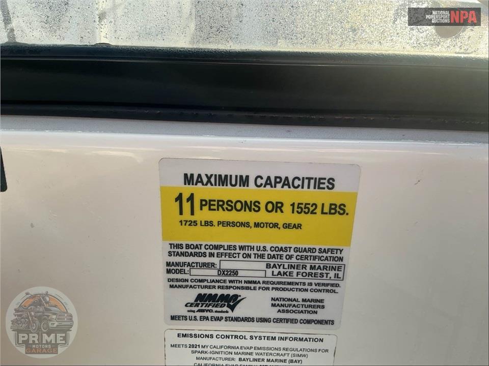 2021 Bayliner Marine DX2250(**) DECK BOAT SERIES L=22/E=1 250HP MERC SD — фото 6