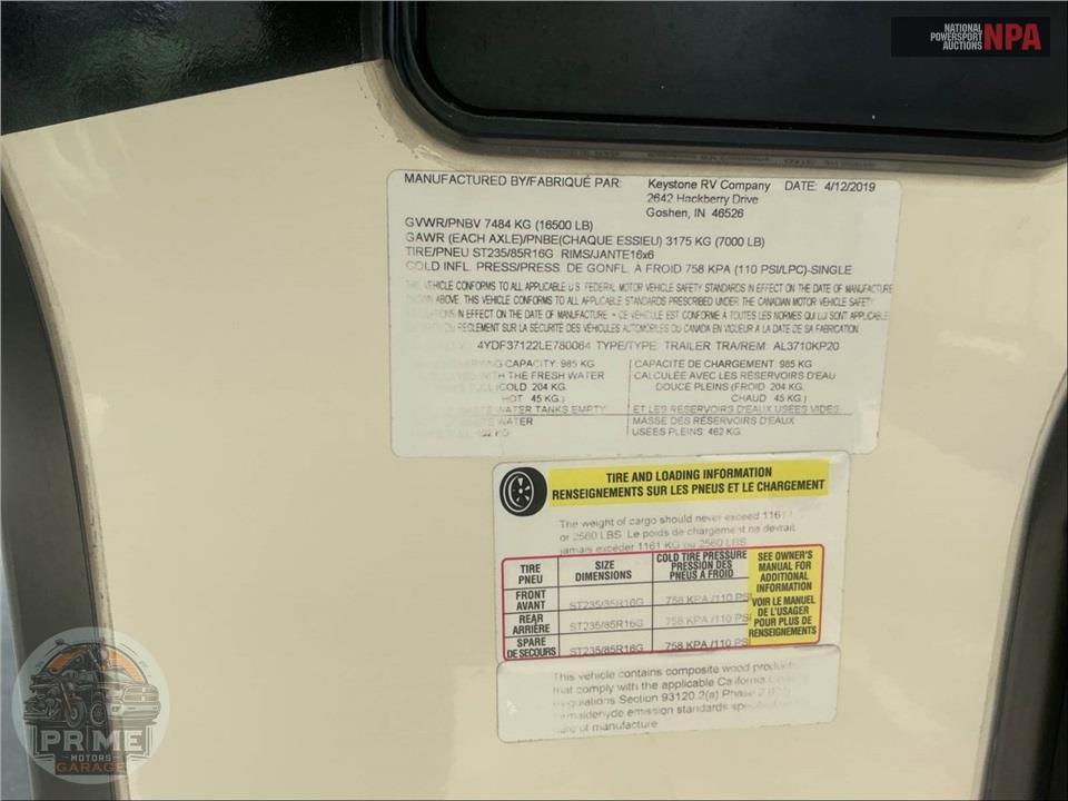 2020 Keystone Rv M-3710 KP - ALPINE FIFTH WHEEL SERIES — фото 55