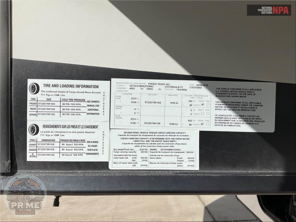 2019 Cherokee By Forest River M-295QSL8 - ARCTIC WOLF FIFTH WHEEL SERIES — фото 63