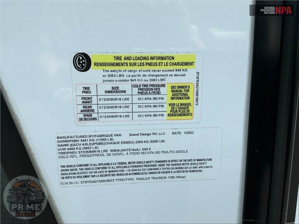 2022 Grand Design Recreational Vehicles M-303RLS REFLECTION FIFTH WHEEL SERIES — фото 38