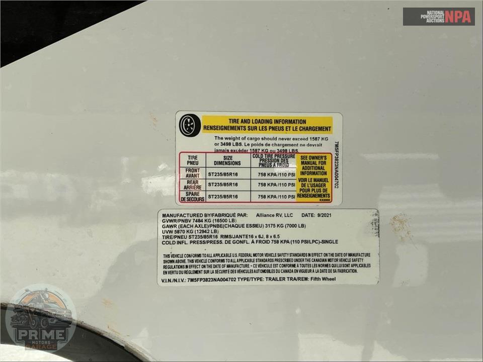 2022 Alliance Rv M-340RL - PARADIGM FIFTH WHEEL SERIES — фото 57