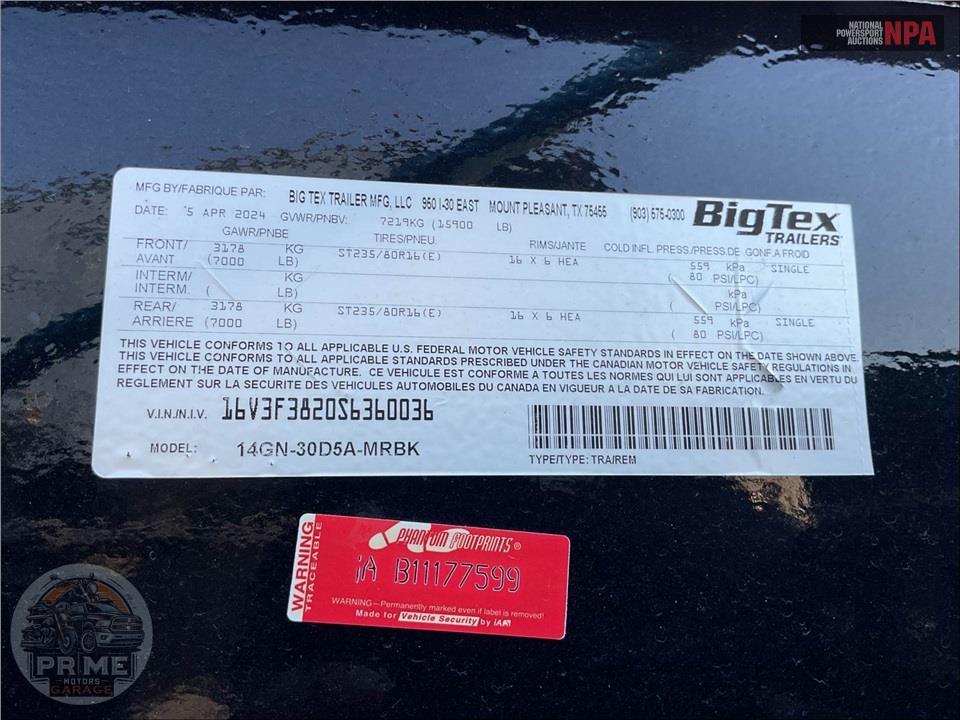 2025 Big Tex Trailers 14GN-30D5A-MRBK — фото 14
