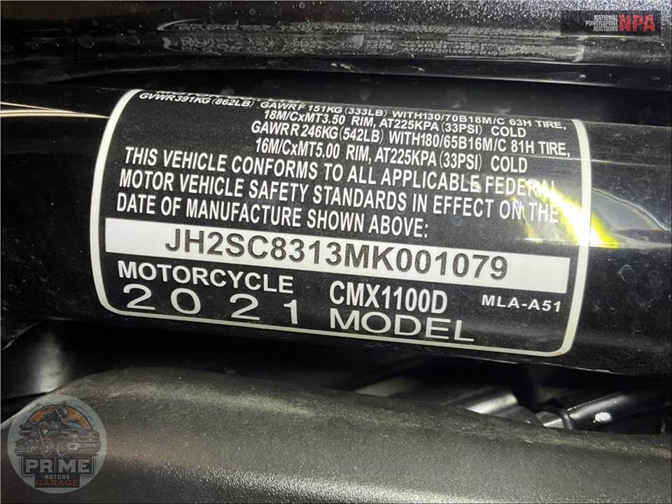 2021 Honda CMX1100D REBEL DCT — фото 13