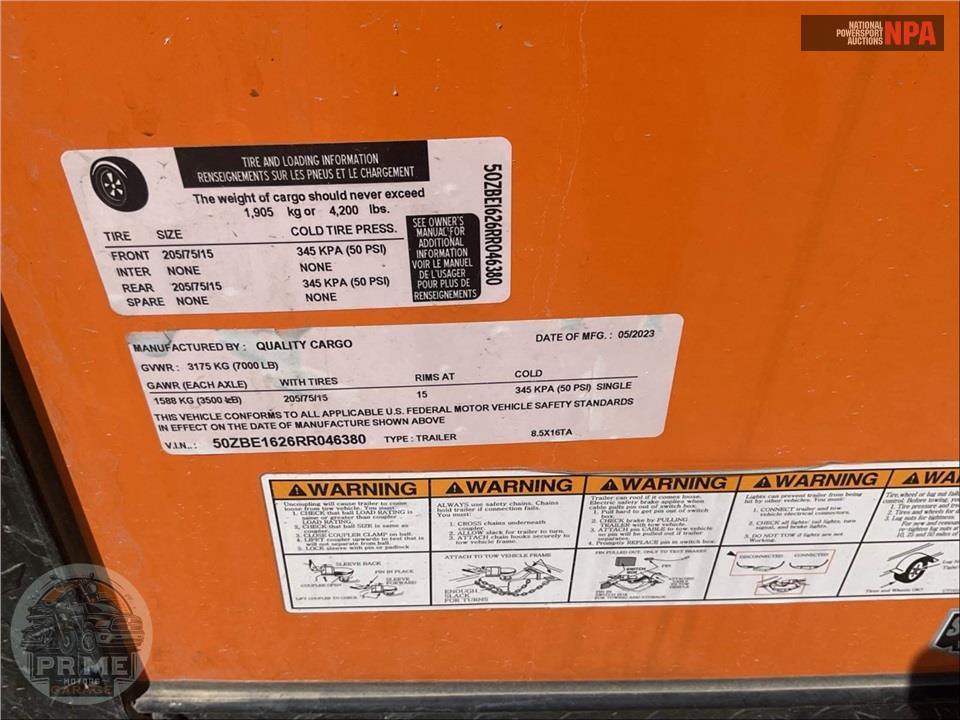 2024 Quality Cargo Trailer 8.5X16TA — фото 11