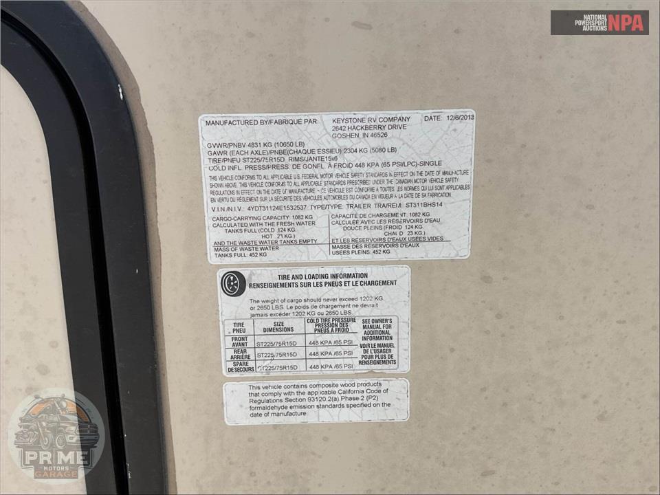 2014 Keystone Rv M-311 BHS - SPRINTER 15TH ANNIVERSARY SERIES — фото 41