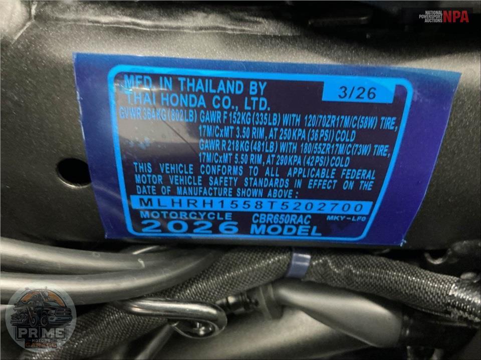 2026 Honda CBR650RAC E-CLUTCH — фото 18