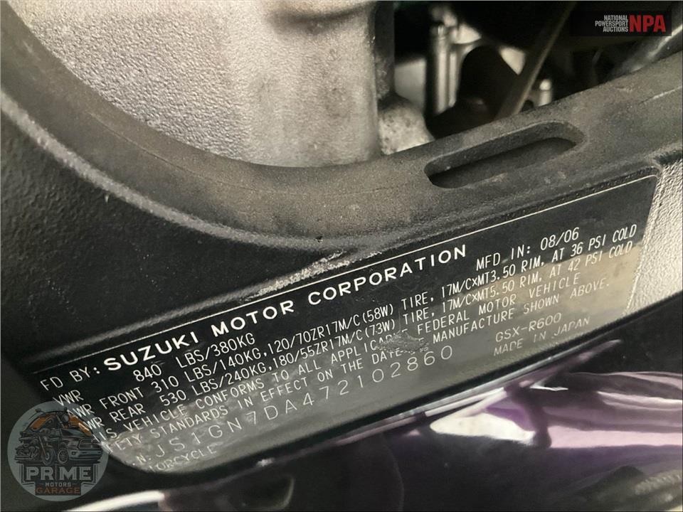 2007 Suzuki GSX-R600K7 — фото 48