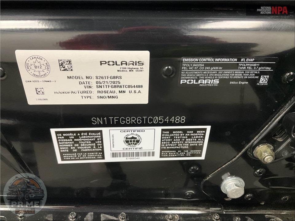 2026 Polaris 850 RMK KHAOS 155 — фото 14