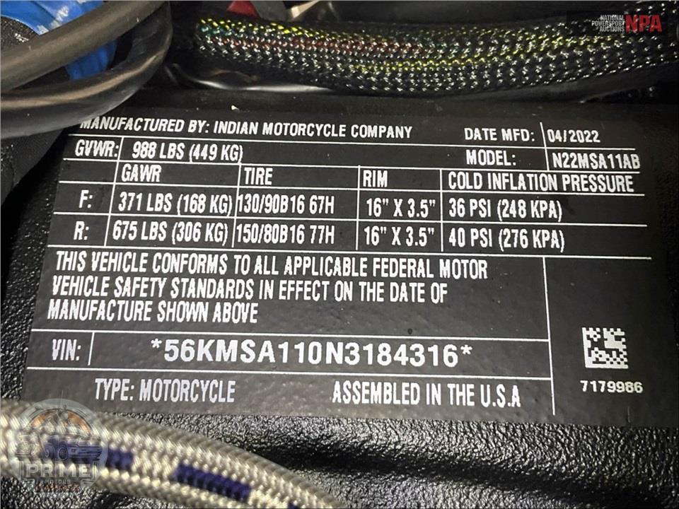 2022 Indian Motorcycle SCOUT SIXTY (ABS, STORM BLUE) — фото 16