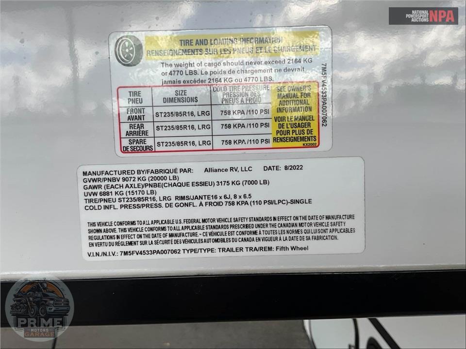 2023 Alliance Rv M-43V13 - VALOR FIFTH WHEEL SERIES — фото 67