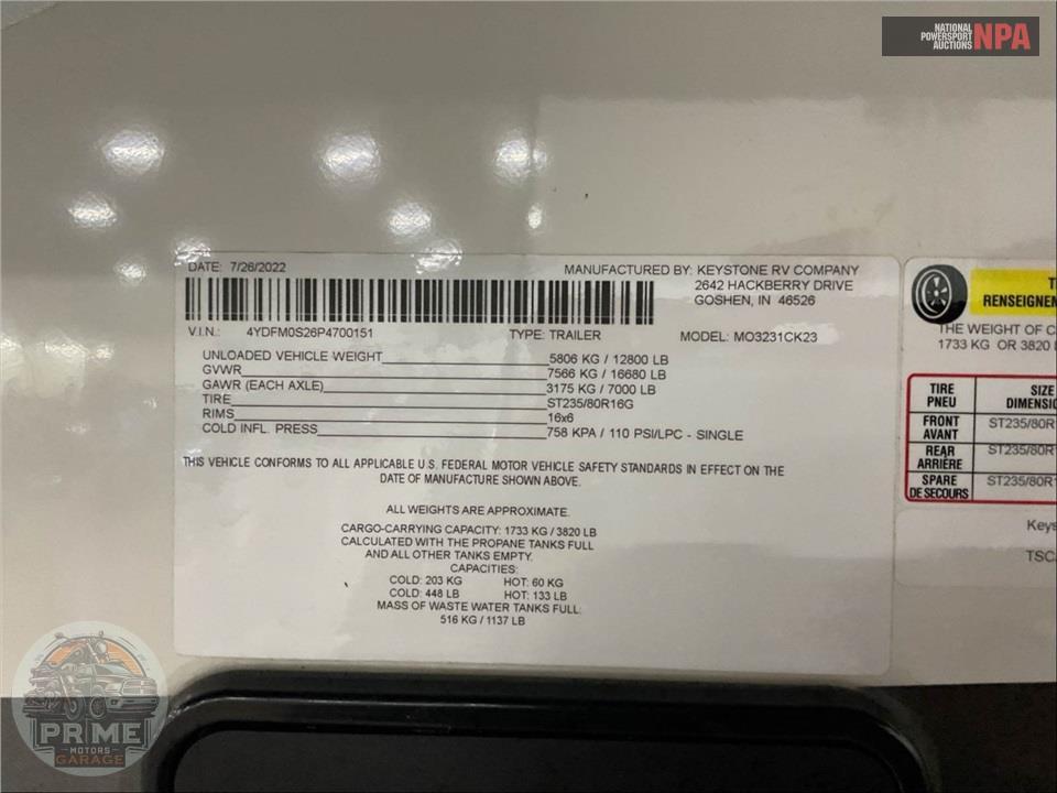 2023 Keystone Rv M-3231 CK - MONTANA FIFTH WHEEL SERIES — фото 32
