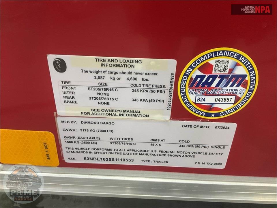 2025 Diamond Cargo 7X16 TA2-3500 — фото 16