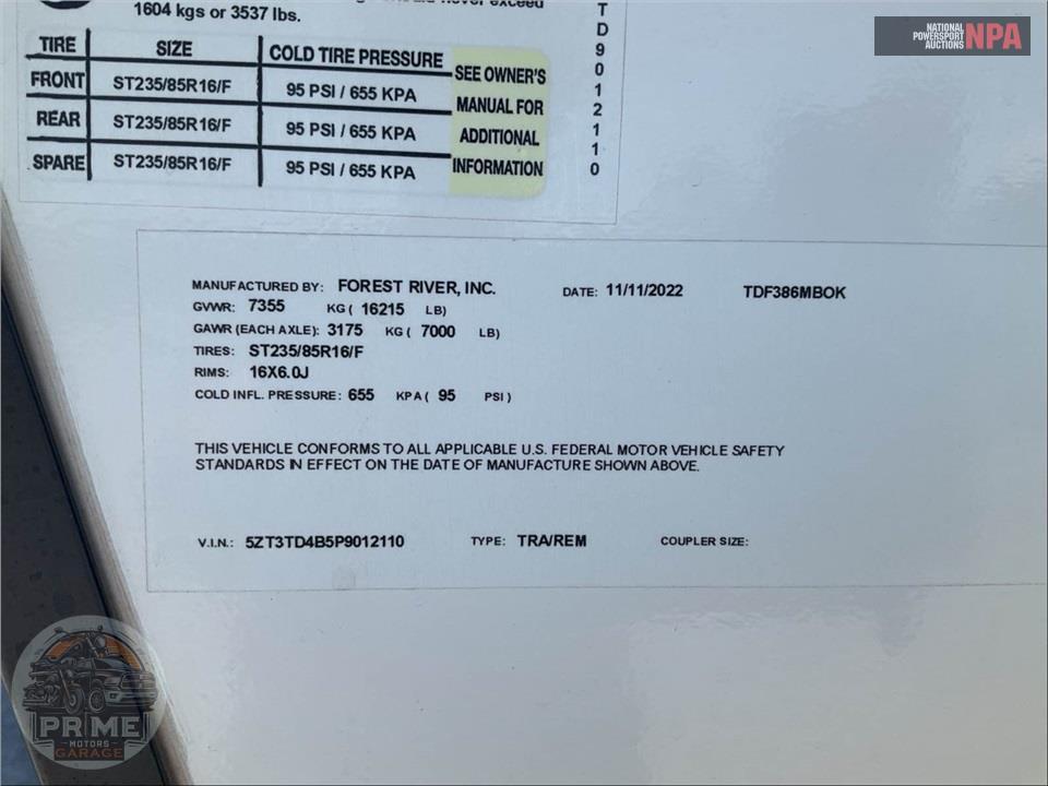 2023 East To West M-386MB-OK - TANDARA FIFTH WHEEL SERIES — фото 37