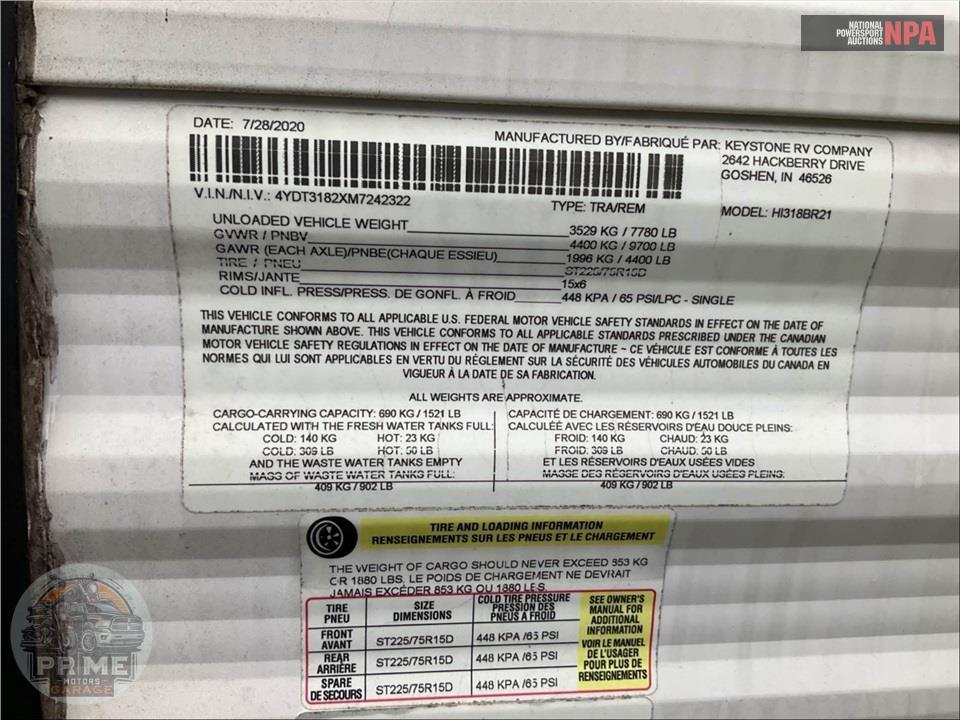 2021 Keystone Rv M-318 BR - HIDEOUT SERIES — фото 53