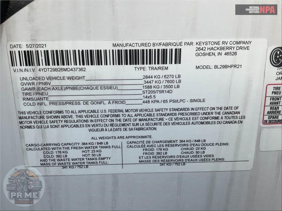2021 Keystone Rv M-29 BHPR - BULLET PREMIER ULTRA SERIES — фото 32