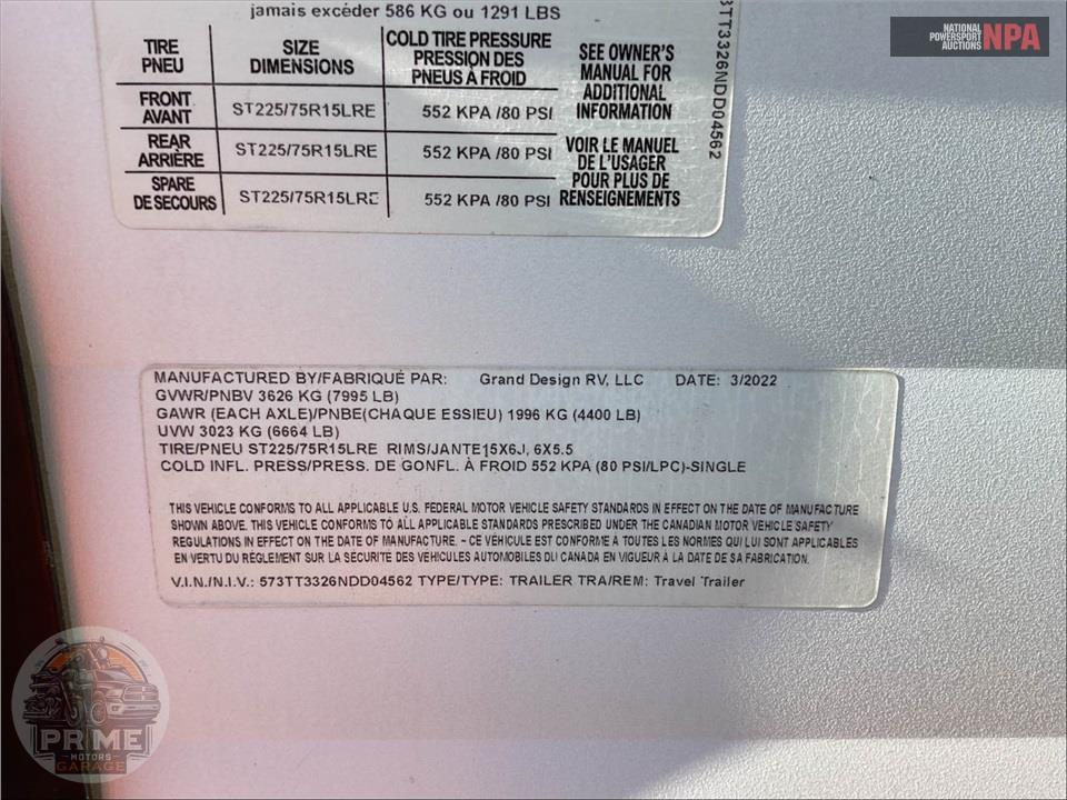 2022 Grand Design Recreational Vehicles M-265BH TRANSCEND XPLOR SERIES — фото 39