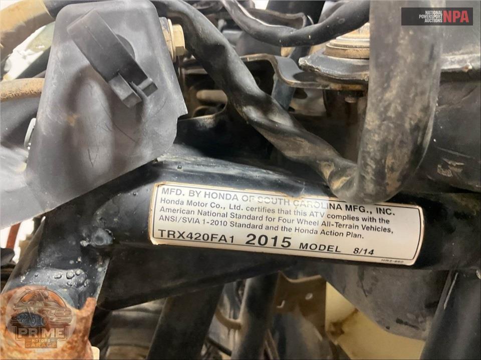 2015 Honda TRX420FA1F FOURTRAX RANCHER (4X4, AUTOMATIC TRANSMISSION) — фото 34