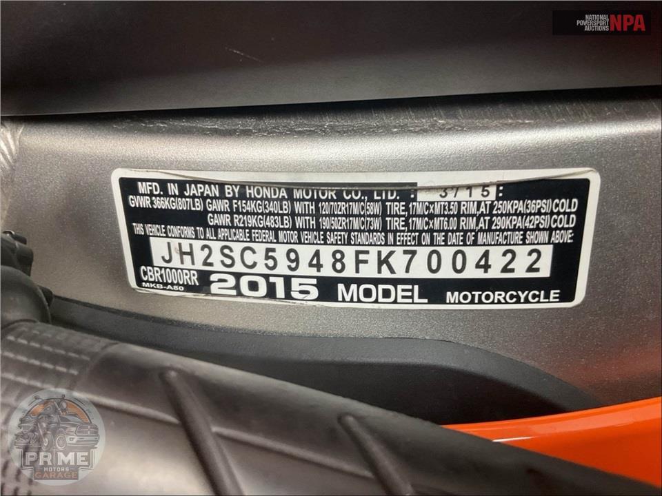 2015 Honda CBR1000RRF (REPSOL) — фото 31