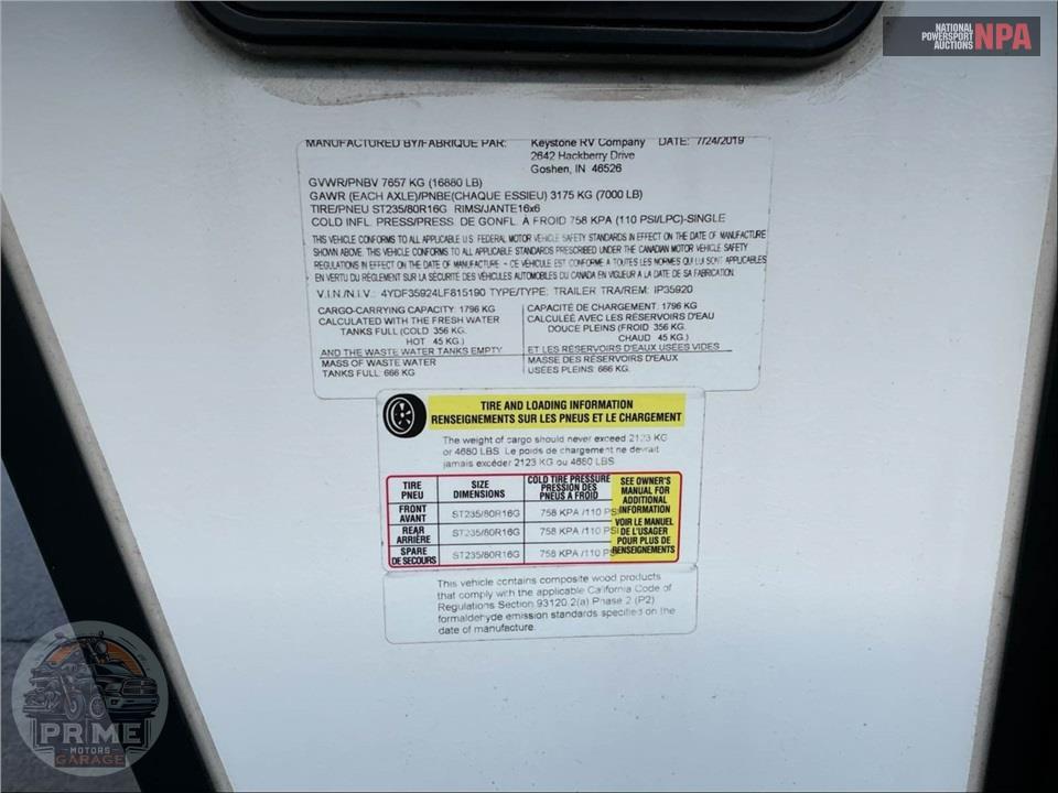 2020 Keystone Rv M-359 - IMPACT TOY HAULER TOY HAULER SERIES — фото 84