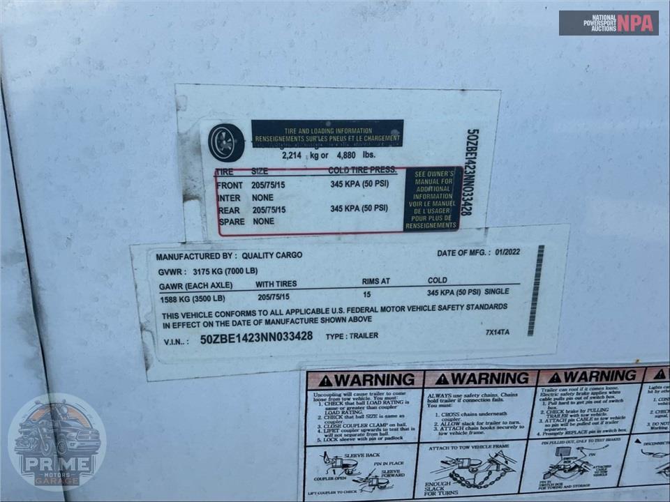 2022 Quality Cargo Trailer 6X14TA — фото 22