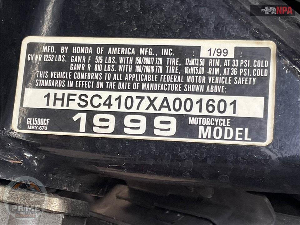1999 Honda GL15CFX VALKYRIE INTRST — фото 52