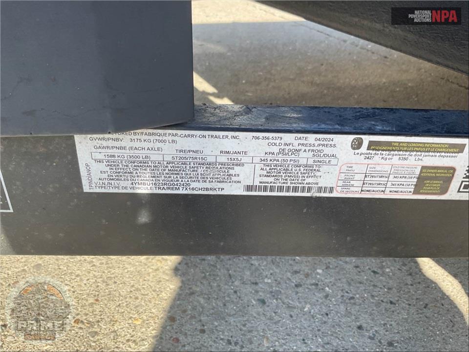 2024 Carry-On Trailer Corp 7X16CH2BRKTP — фото 20