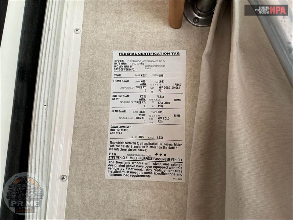 2006 Four Winds M-34N WORKHORSE 20.7 (**) - HURRICANE SERIES — фото 64