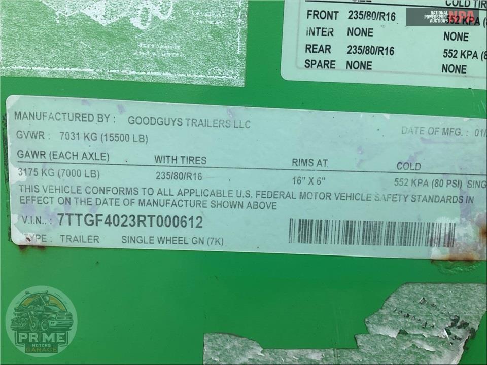 2024 Goodguys Trailers SINGLE WHEEL GN (7K) — фото 22