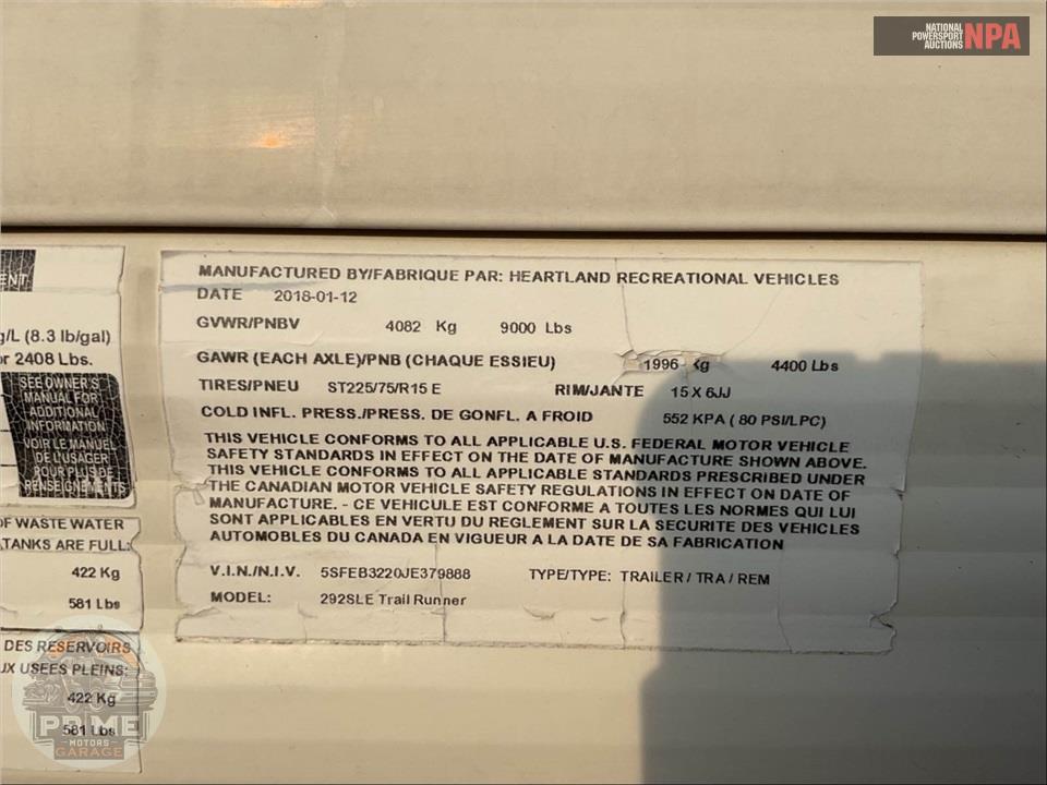 2018 Heartland Rvs M-292 - TRAIL RUNNER SLE SERIES — фото 45