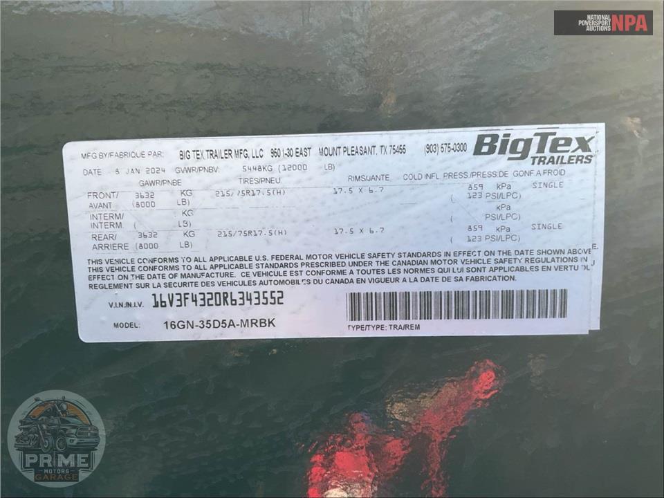 2024 Big Tex Trailers 16GN-35D5A-MRBK — фото 22