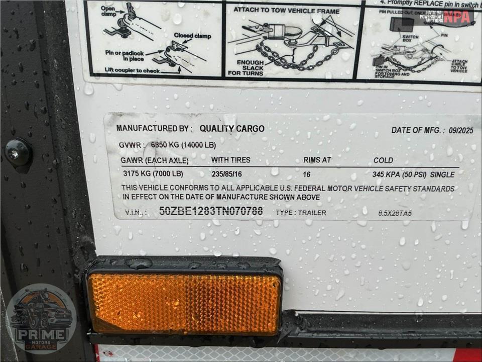 2026 Quality Cargo Trailer 8.5X28TA5 — фото 15
