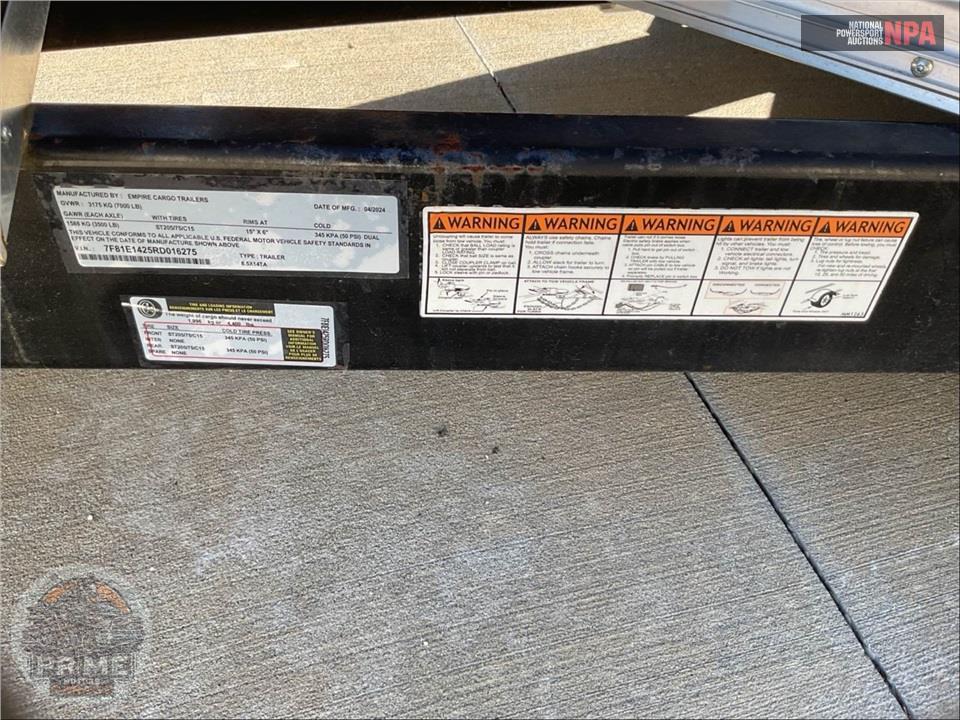 2024 Empire Cargo Trailer 8.5X14TA — фото 14