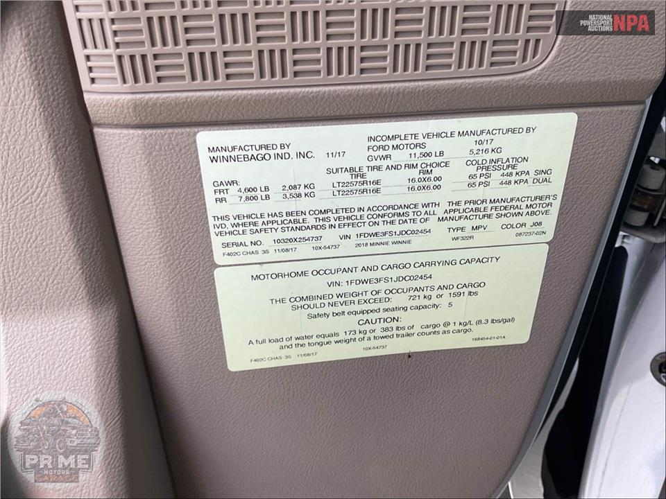 2018 Winnebago M-22R FORD - MINNIE WINNIE SERIES — фото 68