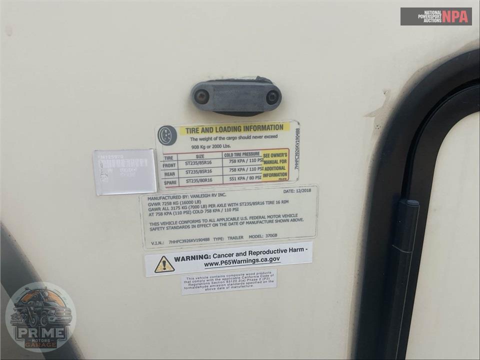 2019 Vanleigh Rv M-370GB - VILANO FIFTH WHEEL SERIES — фото 49