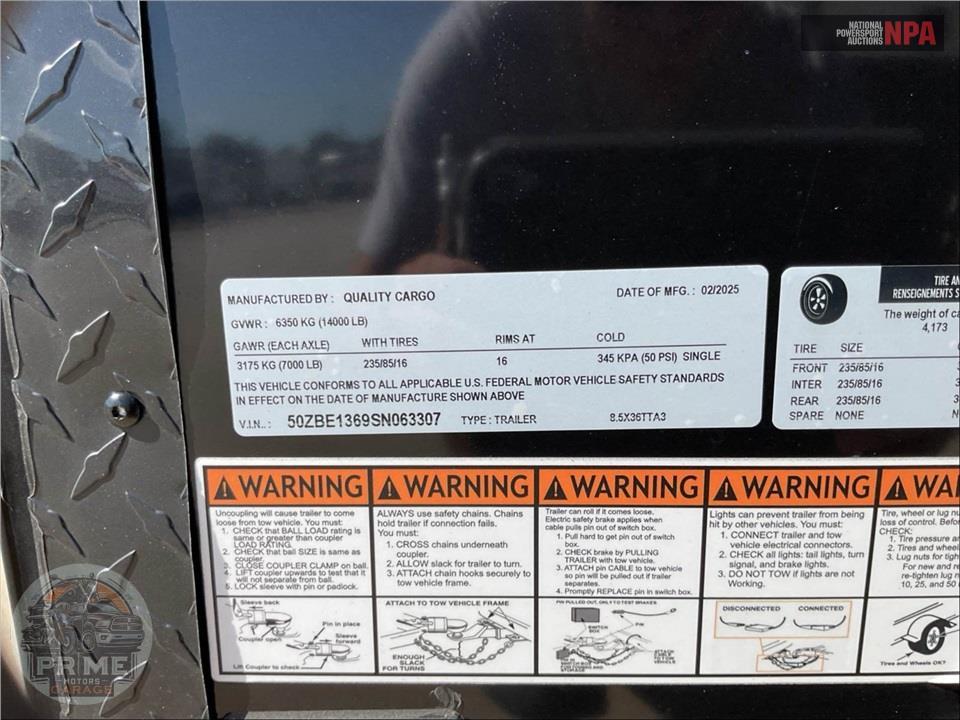 2025 Quality Cargo Trailer 8.5X16 TA3 — фото 26