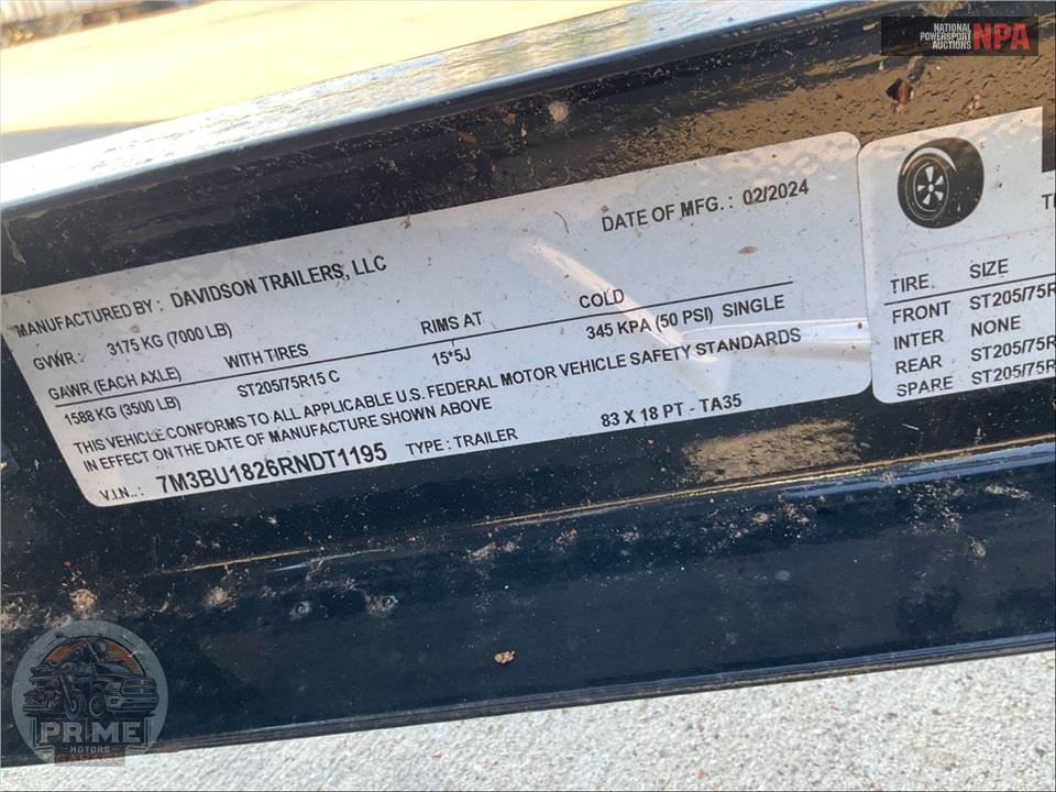 2024 Davidson Trailers, Llc 83X18 PT-TA35 — фото 21