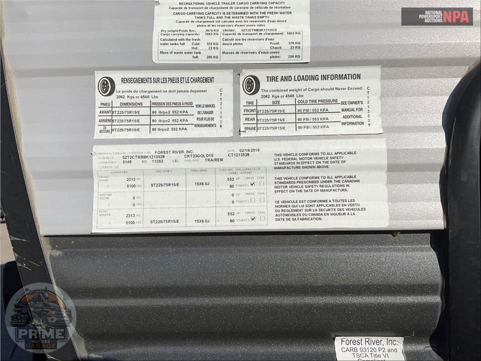 2019 Cherokee By Forest River M-23GOLD15 WOLF PACK TOY HAULER SERIES — фото 47