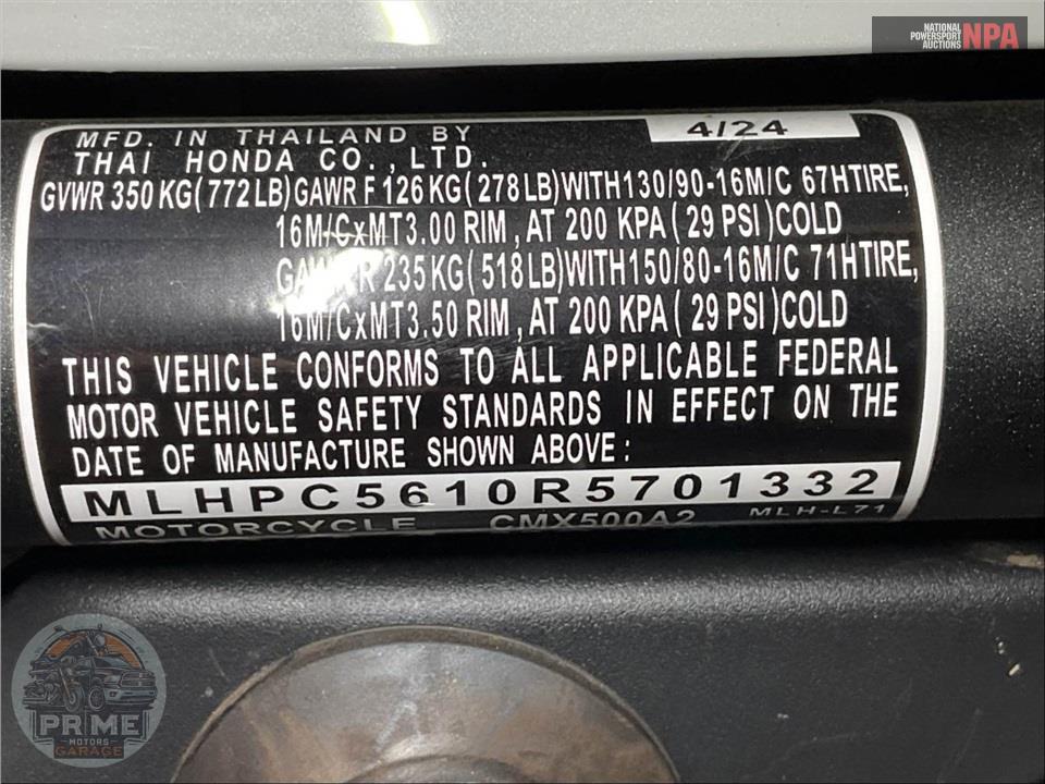 2024 Honda CMX500A2 REBEL SE (ABS) — фото 18