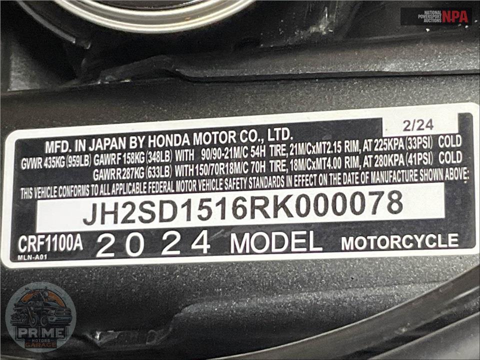 2024 Honda CRF1100A AFRICA TWIN — фото 14