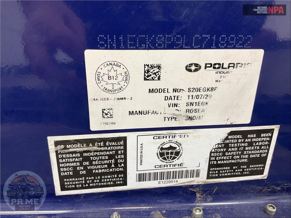 2020 Polaris 800 Pro-RMK 163 SC Select — фото 18