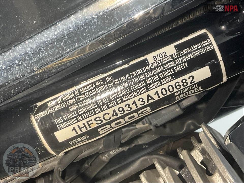 2003 Honda VTX1800S3 RETRO SPOKE — фото 36