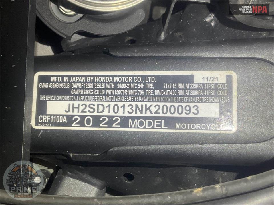 2022 Honda CRF1100A AFRICA TWIN — фото 15
