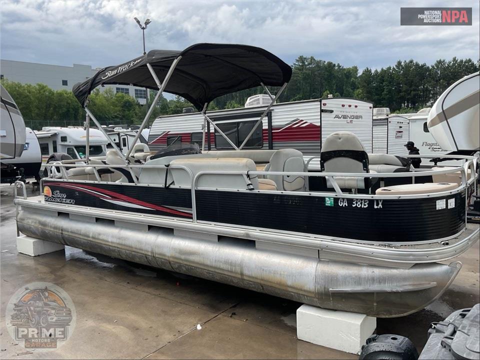2012 Tracker Marine FISHIN BARGE 24 DLX(*) SUN TRACKER SERIES L=26/E=1 90HP MERC OB — фото 1
