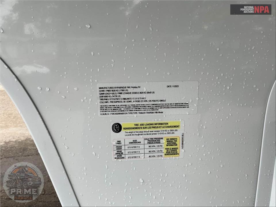 2024 Brinkley Rv M-3610 - MODEL Z FIFTH WHEEL SERIES — фото 41