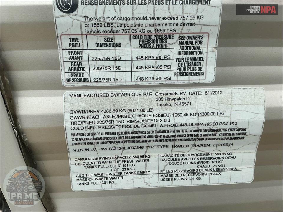 2014 Crossroads Rv M-31 SB - ZINGER REZERVE SERIES — фото 72