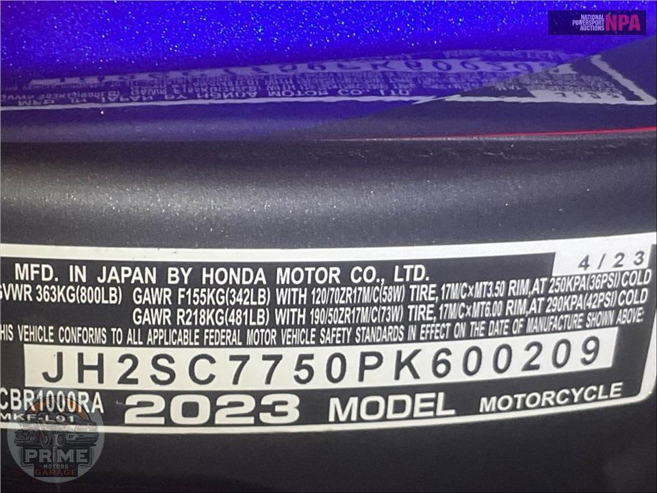 2023 Honda CBR1000RA (ABS) — фото 29