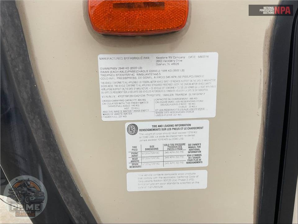 2017 Keystone Rv M-19 FBPR - BULLET PREMIER SERIES — фото 55