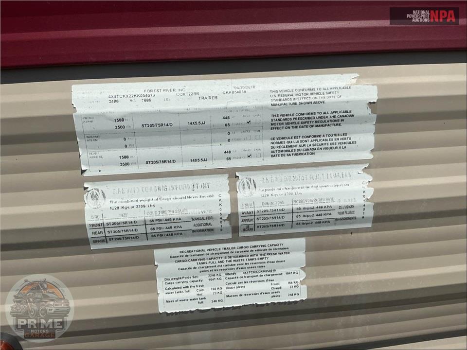 2019 Cherokee By Forest River M-22RR GREY WOLF TOY HAULER SERIES — фото 48