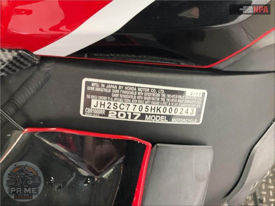 2017 Honda CBR1000RRH — фото 43