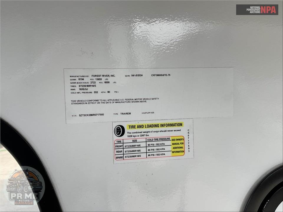 2024 Cherokee By Forest River M-3660SUITE - ARCTIC WOLF FIFTH WHEEL SERIES — фото 51
